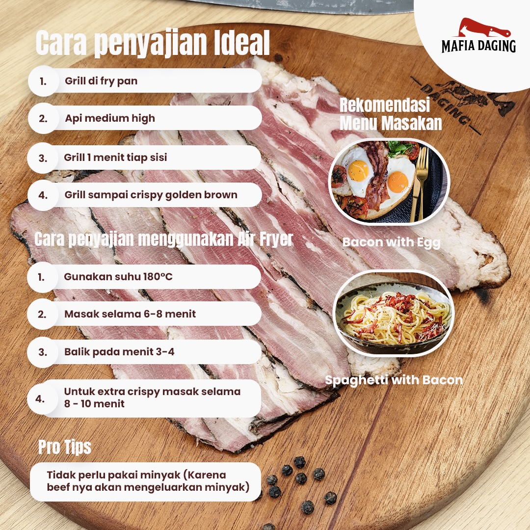 [Mafia Daging] Premium Smoked Beef / Smoked Beef Slice / Daging Sapi Asap / Smoked Beef Bacon Halal 200g
