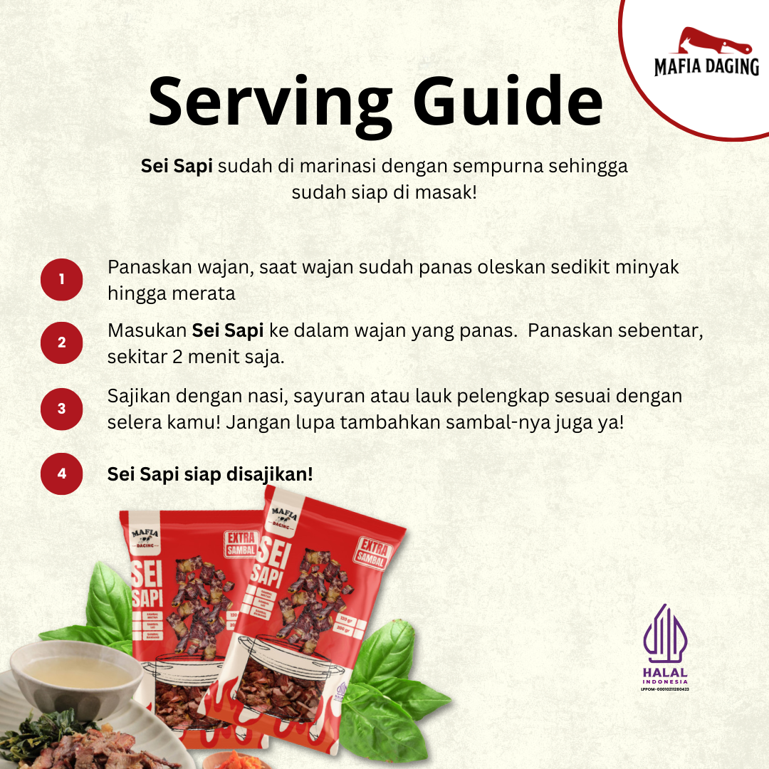 [Mafia Daging] Sei Sapi / Daging Sapi Asap 120g