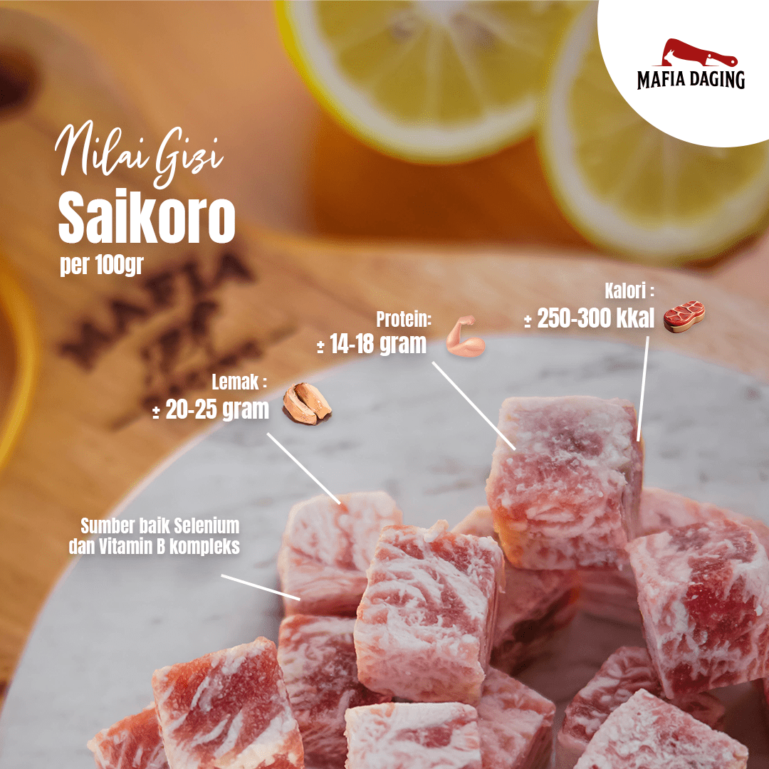 [Mafia Daging] Saikoro Beef Wagyu Meltique Cube Premium 250 g