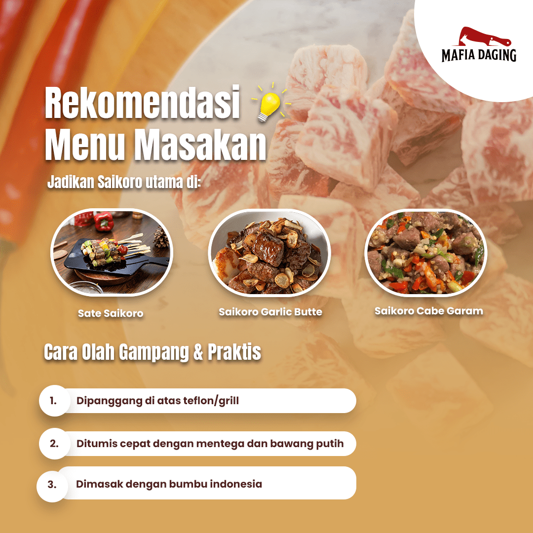 [Mafia Daging] Saikoro Beef Wagyu Meltique Cube Premium 250 g