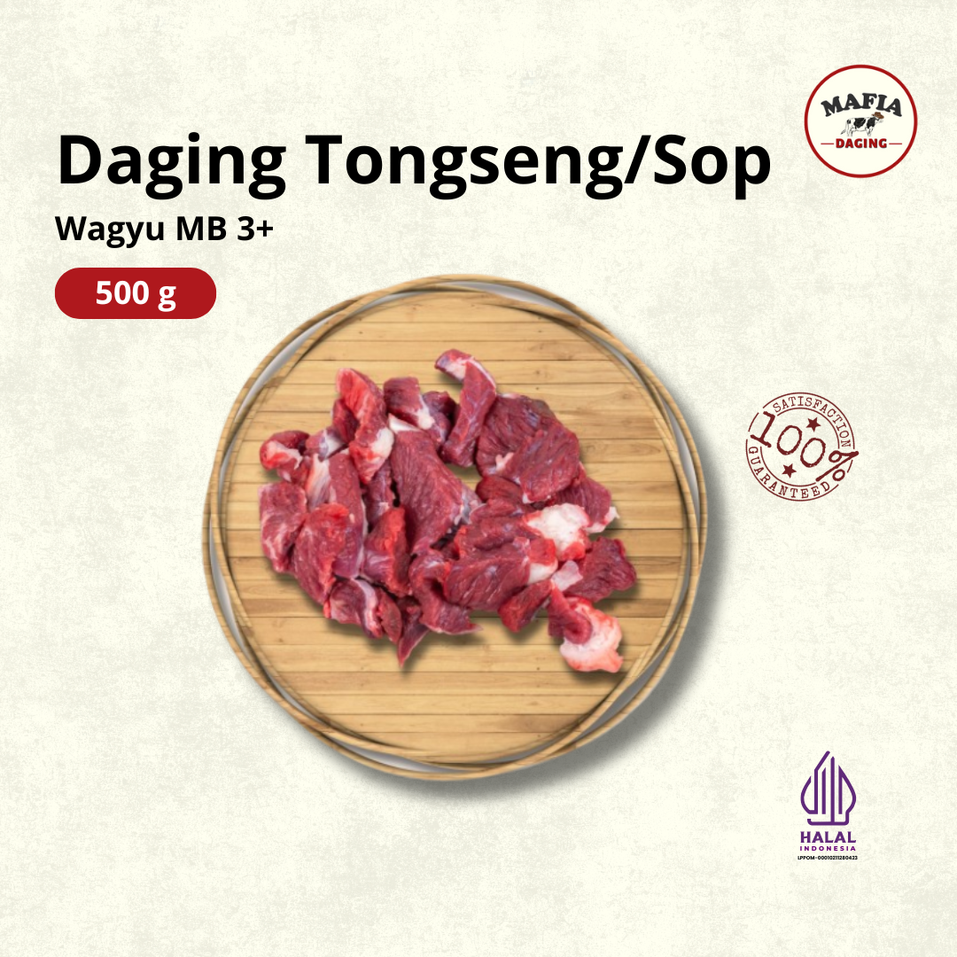 [Mafia Daging] PROMO ! Daging Sapi Tongseng / Oseng / Sop Wagyu Australia MB3+ 500g