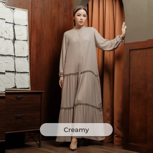 Image of Deyn Scarf - Hanna Dress - Creamy