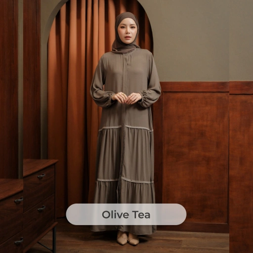 Image of Deyn Scarf - Hanna Dress - Olive Tea
