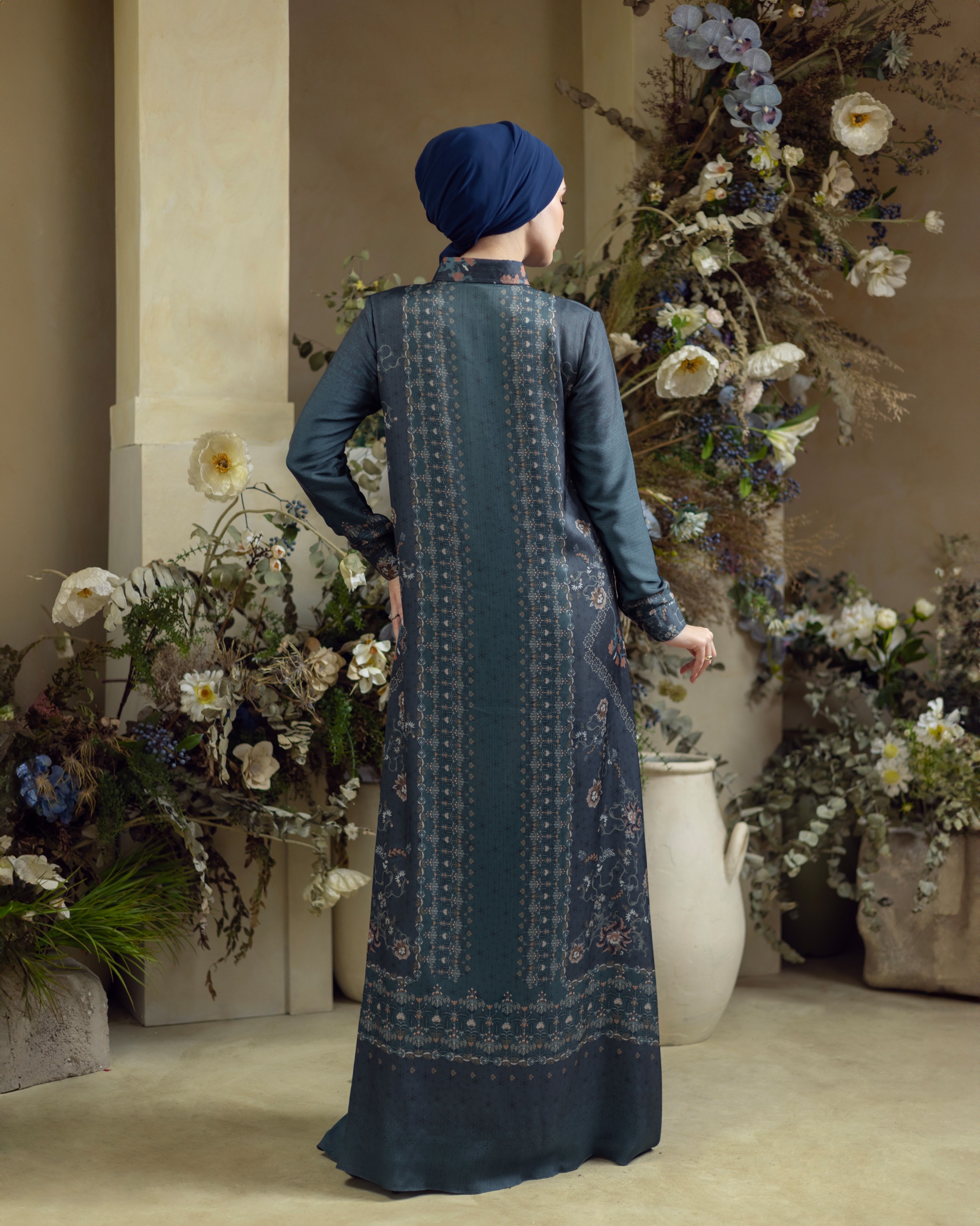 Deyn Scarf - Nada Dress - Sapphire