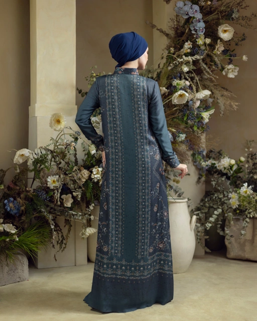 Image of Deyn Scarf - Nada Dress - Sapphire