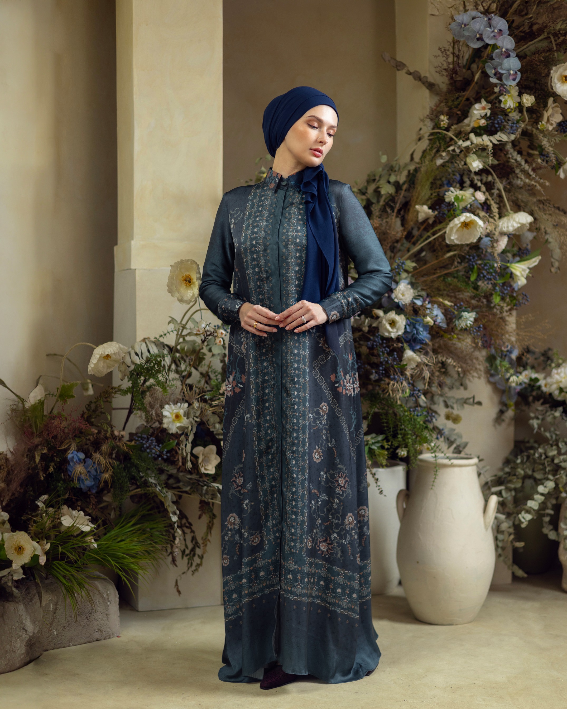 Deyn Scarf - Nada Dress - Sapphire