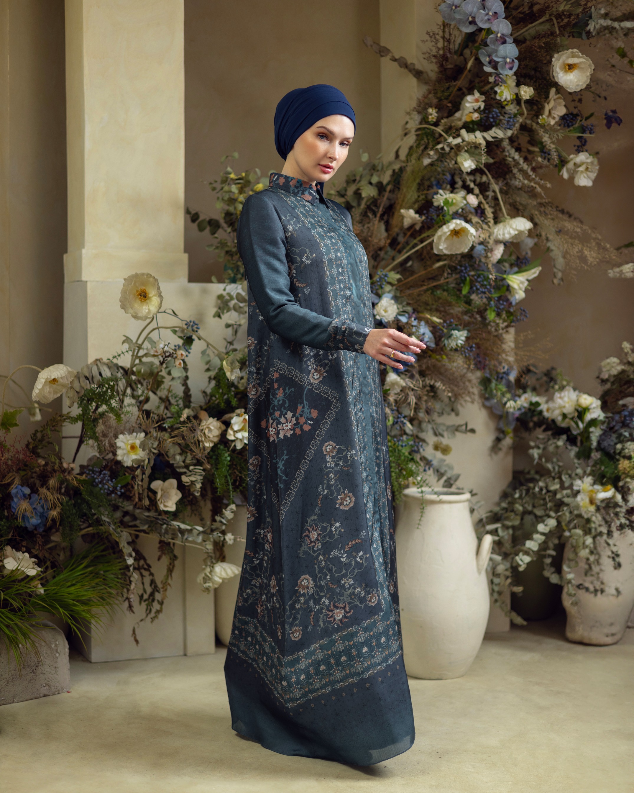 Deyn Scarf - Nada Dress - Sapphire