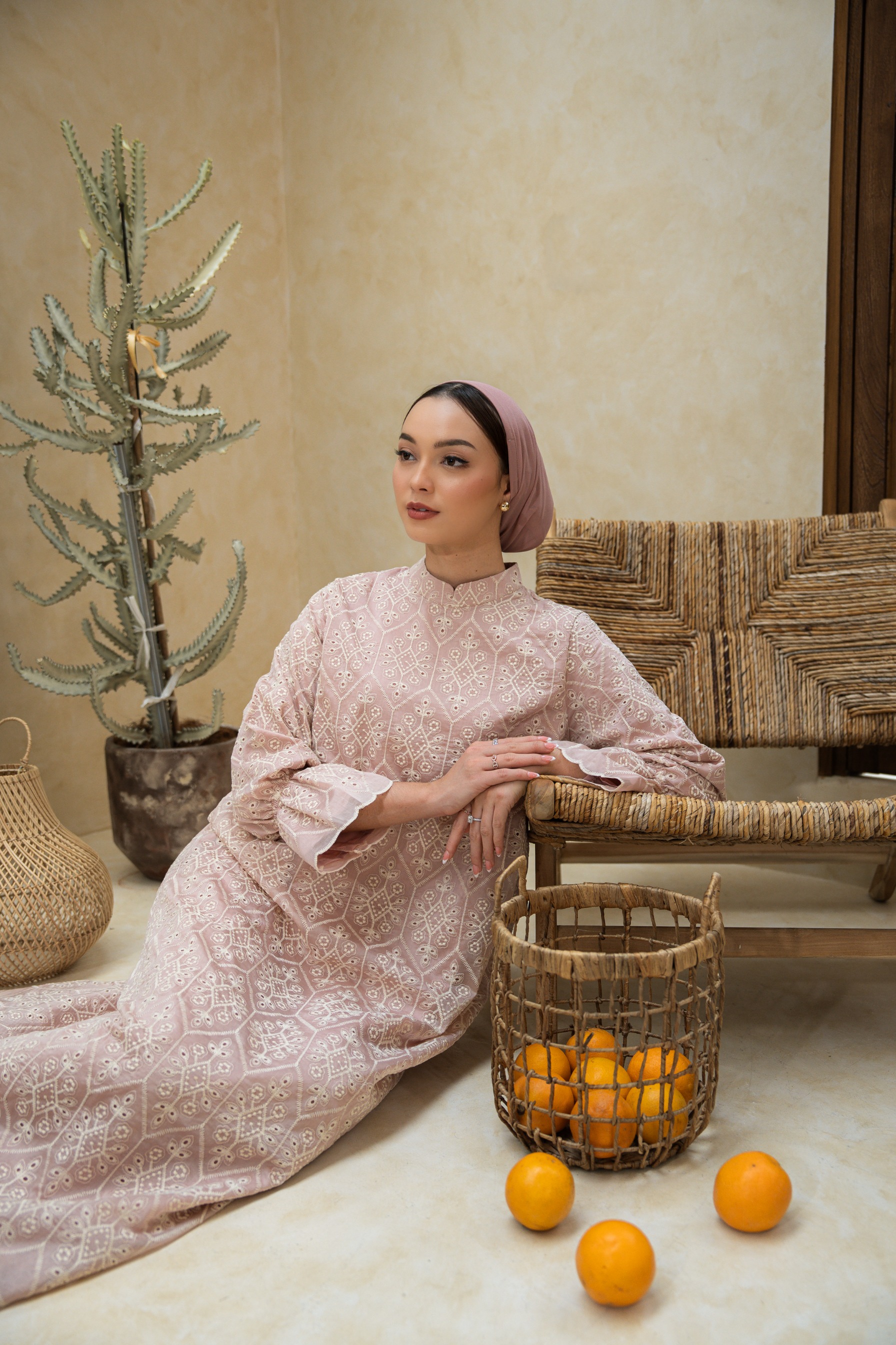 Deyn Scarf - Anara Dress - Dusty