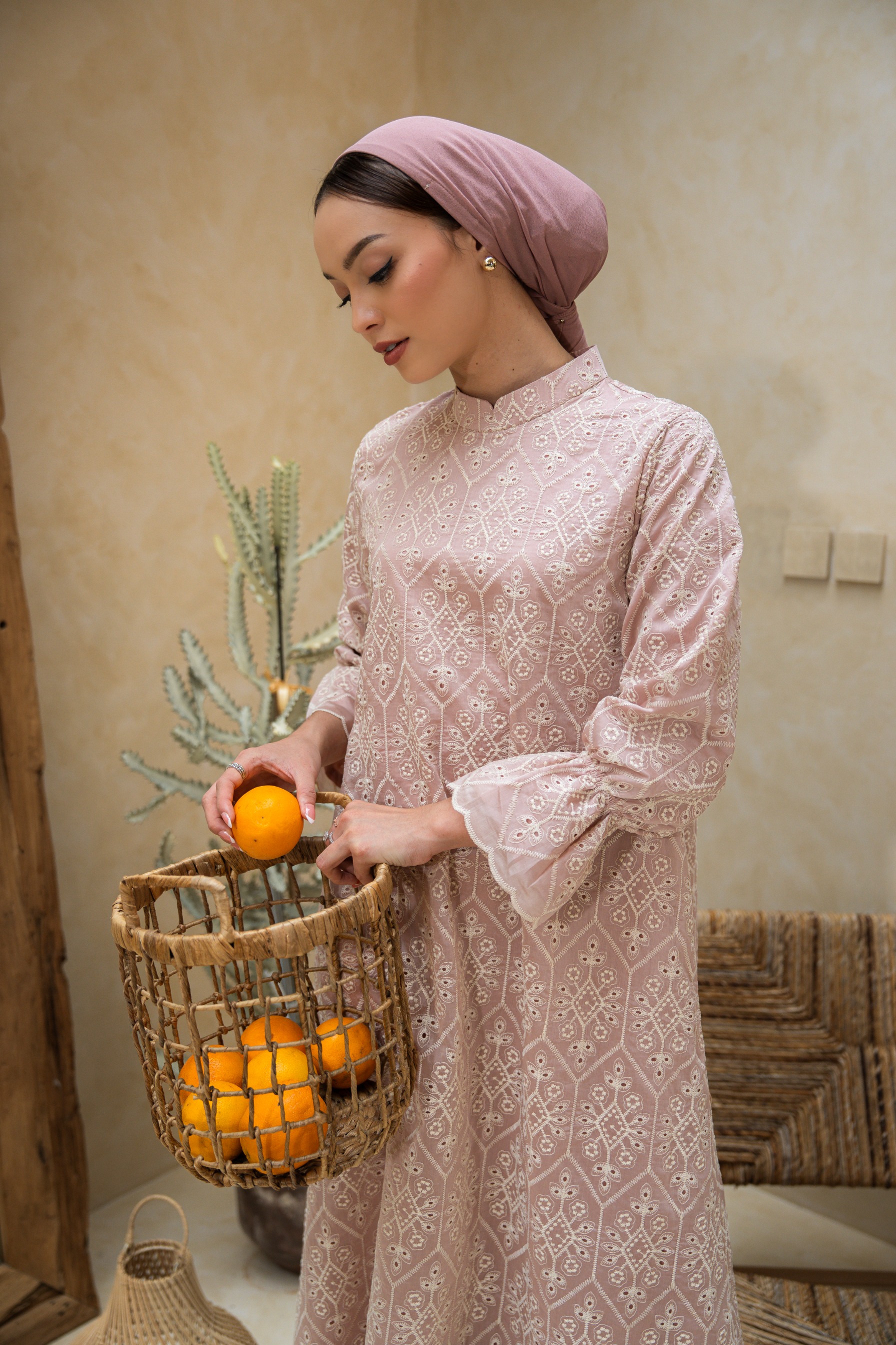 Deyn Scarf - Anara Dress - Dusty