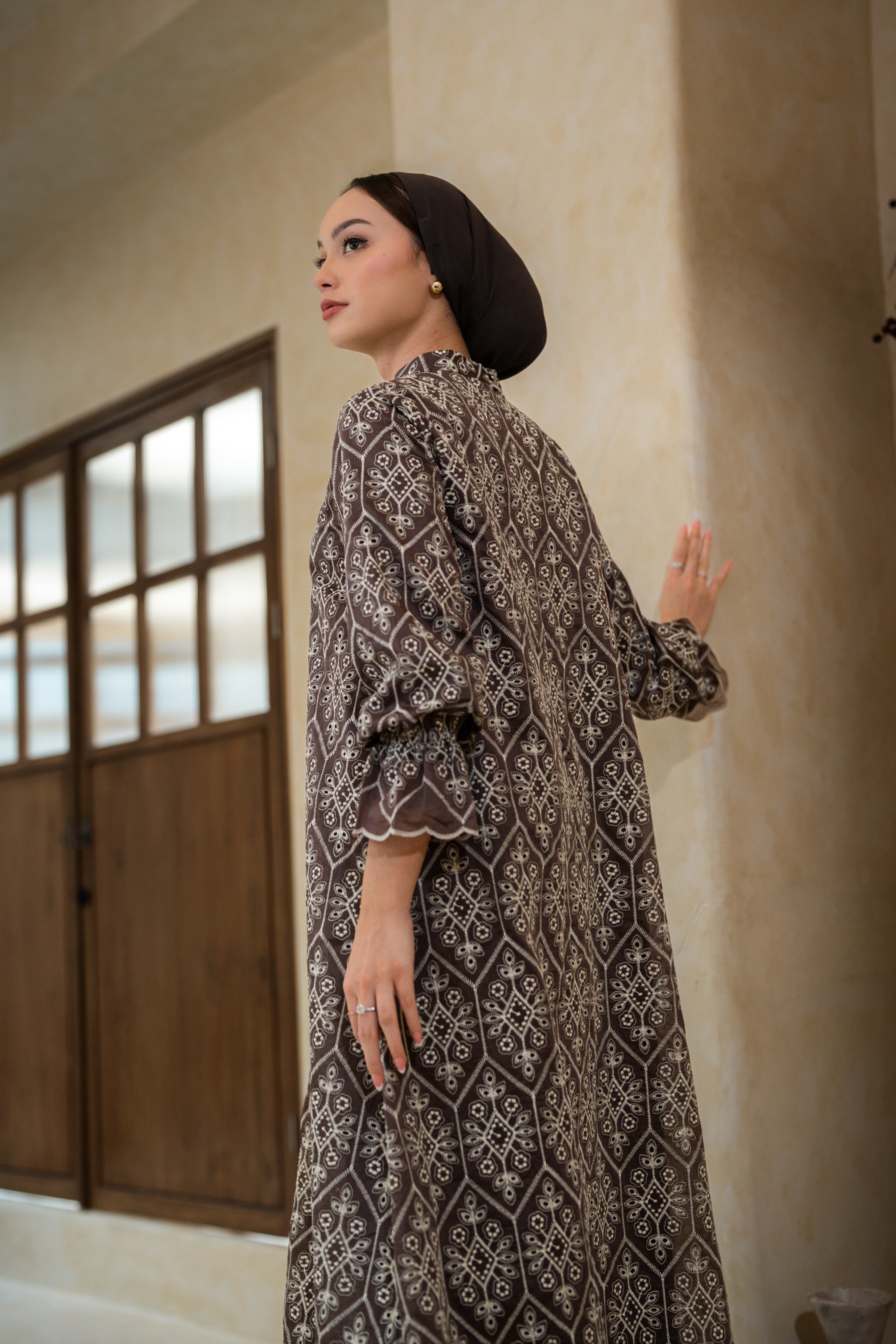 Deyn Scarf - Anara Dress - Coffee