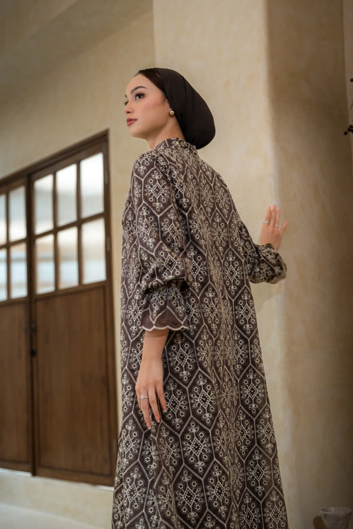 Image of Deyn Scarf - Anara Dress - Coffee