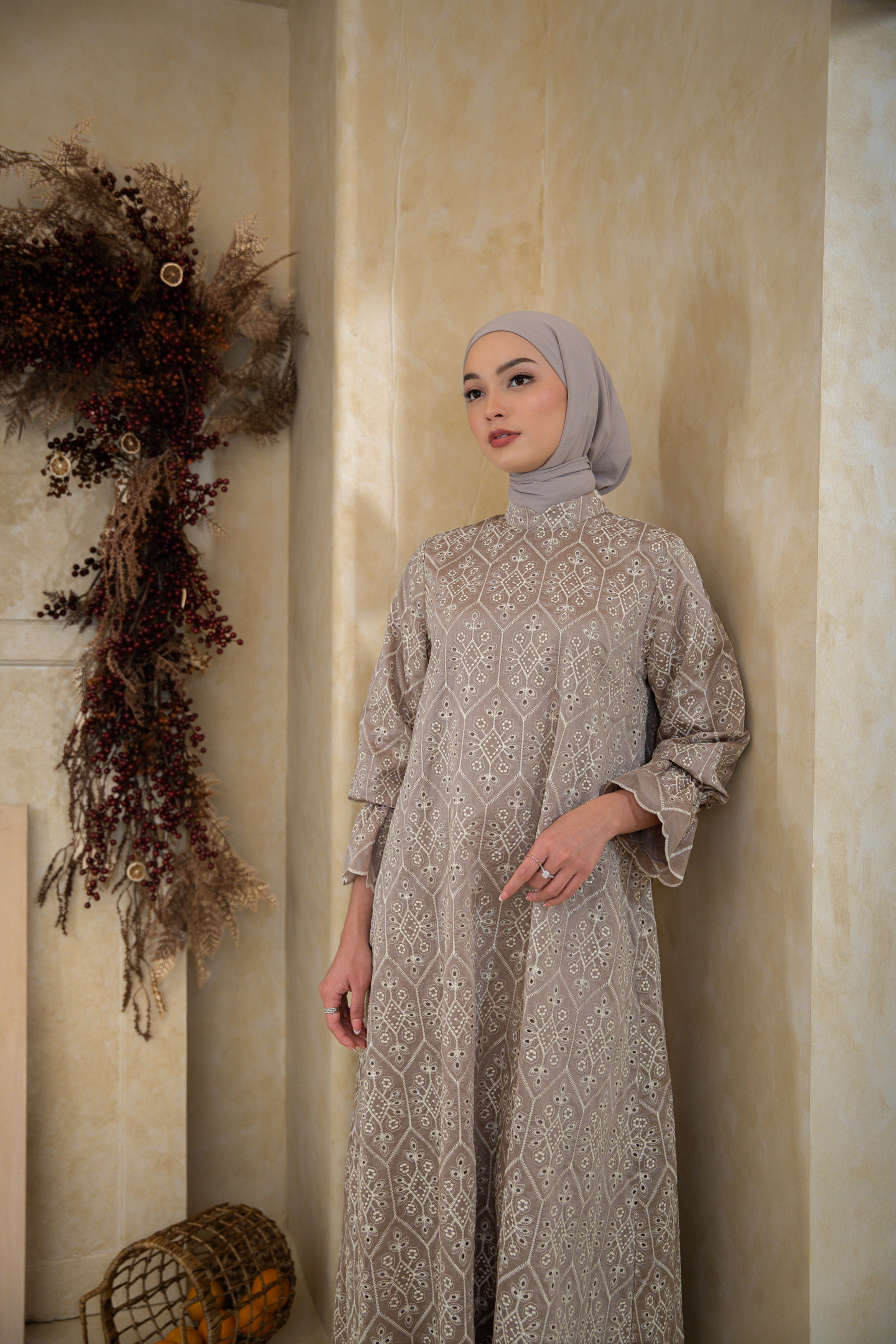 Deyn Scarf - Anara Dress - Clay