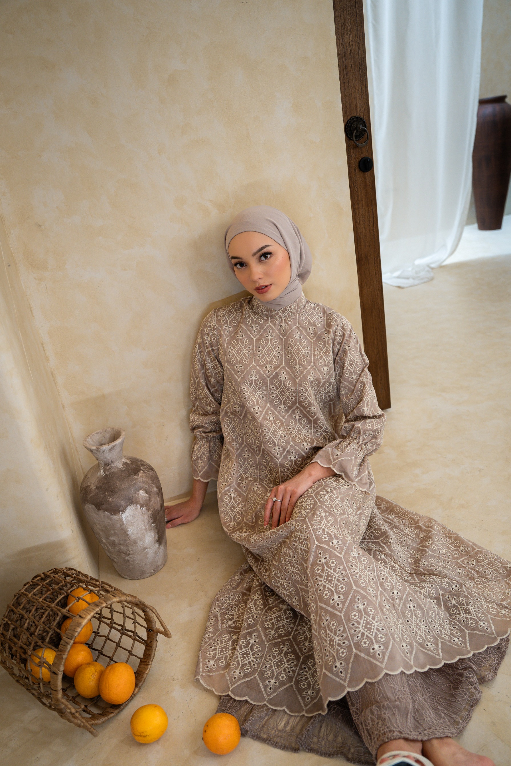 Deyn Scarf - Anara Dress - Clay