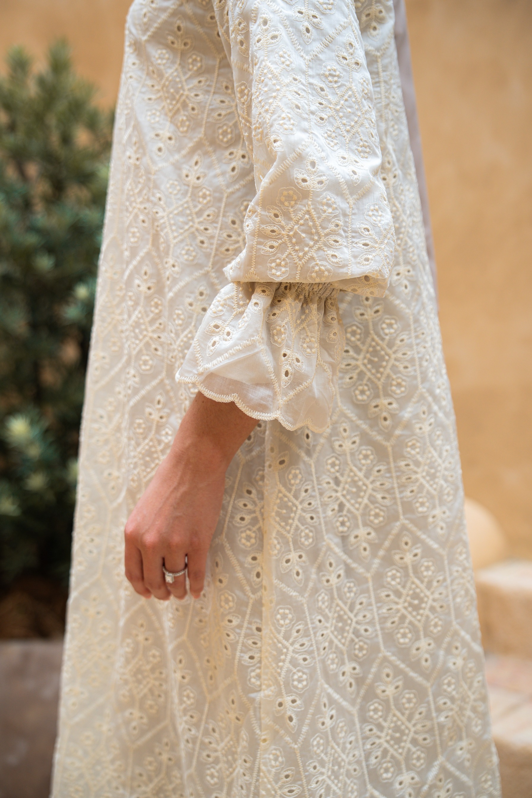 Deyn Scarf - Anara Dress - Vanilla