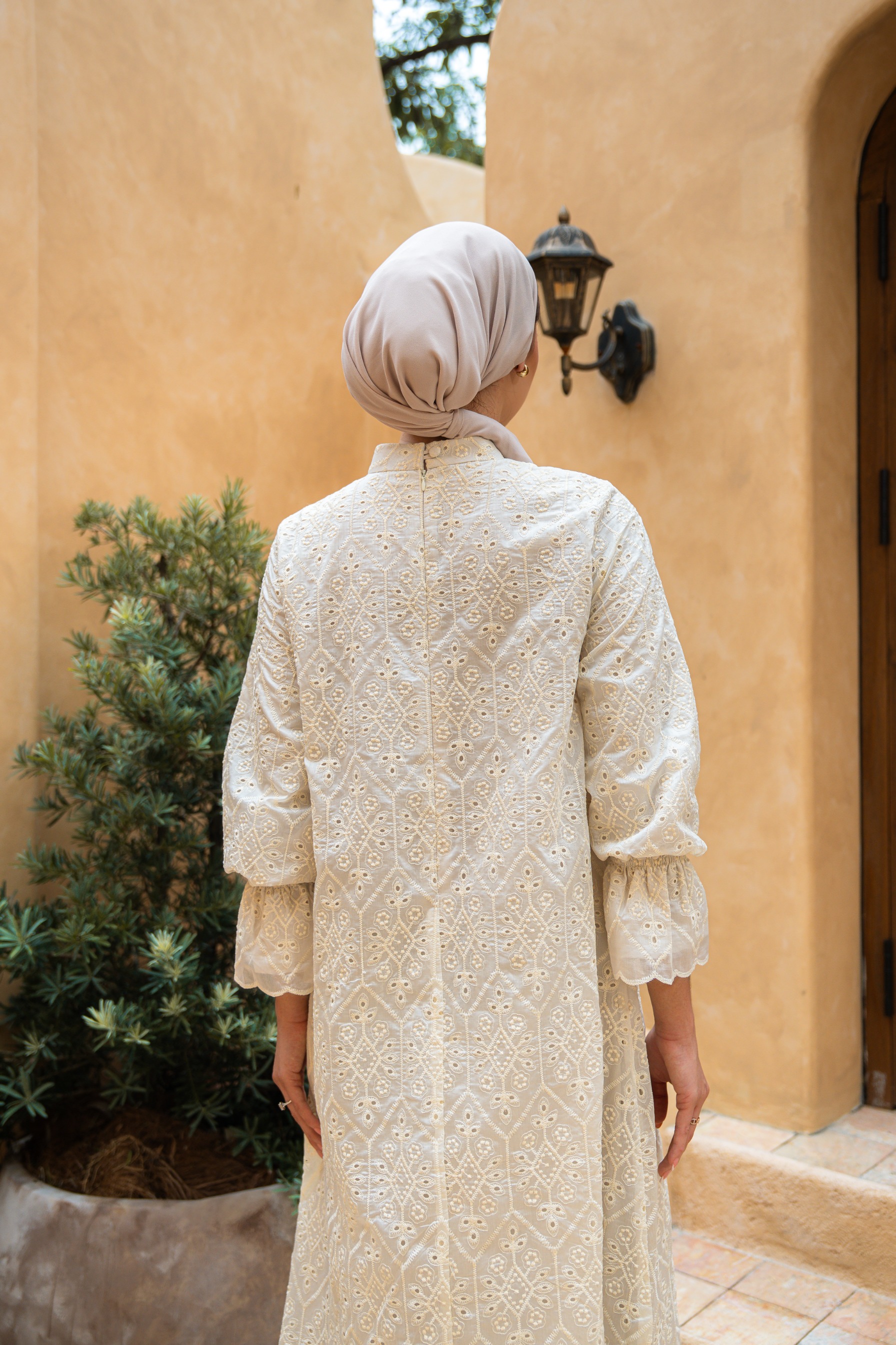 Deyn Scarf - Anara Dress - Vanilla
