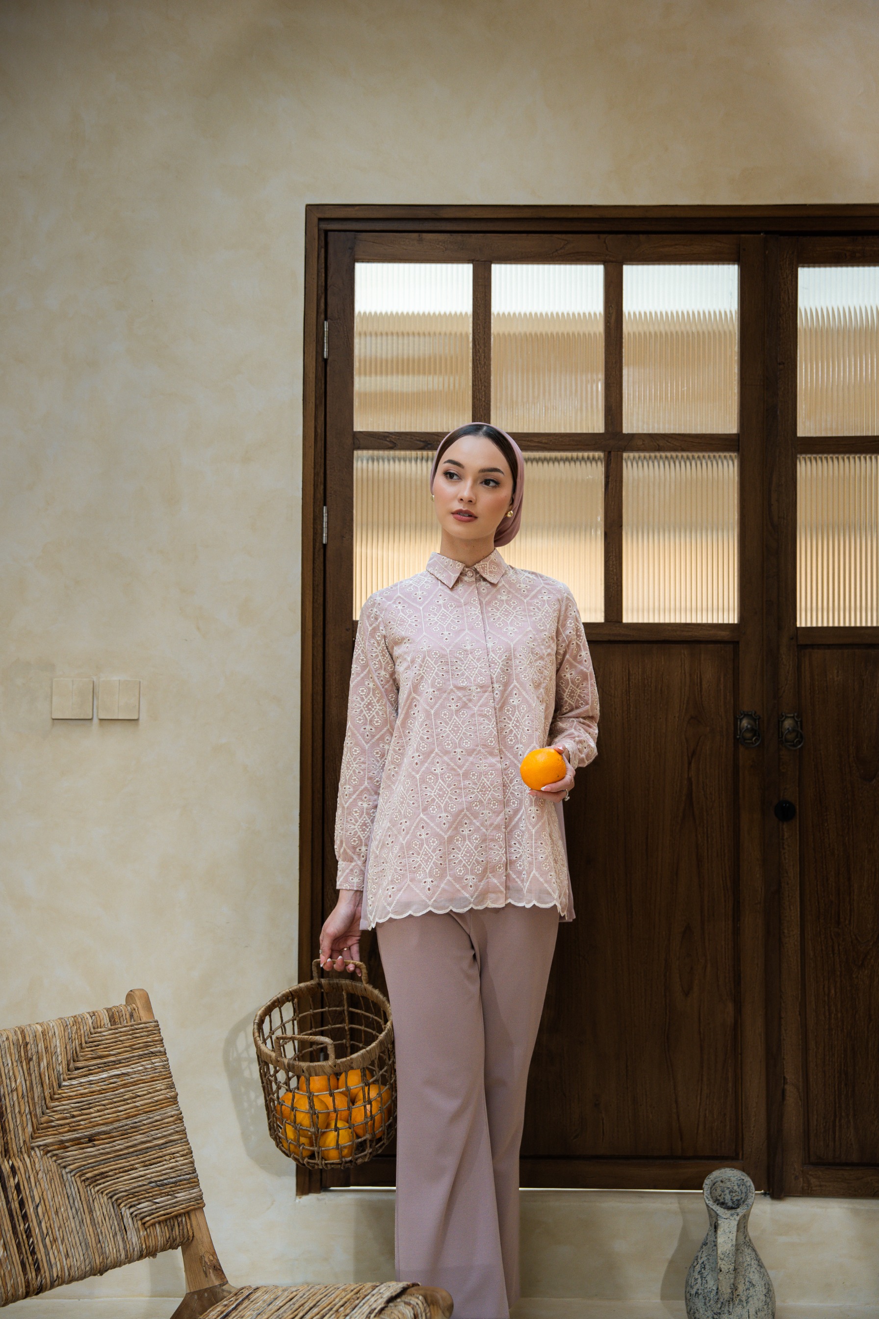 Deyn Scarf - Anara Shirt - Dusty