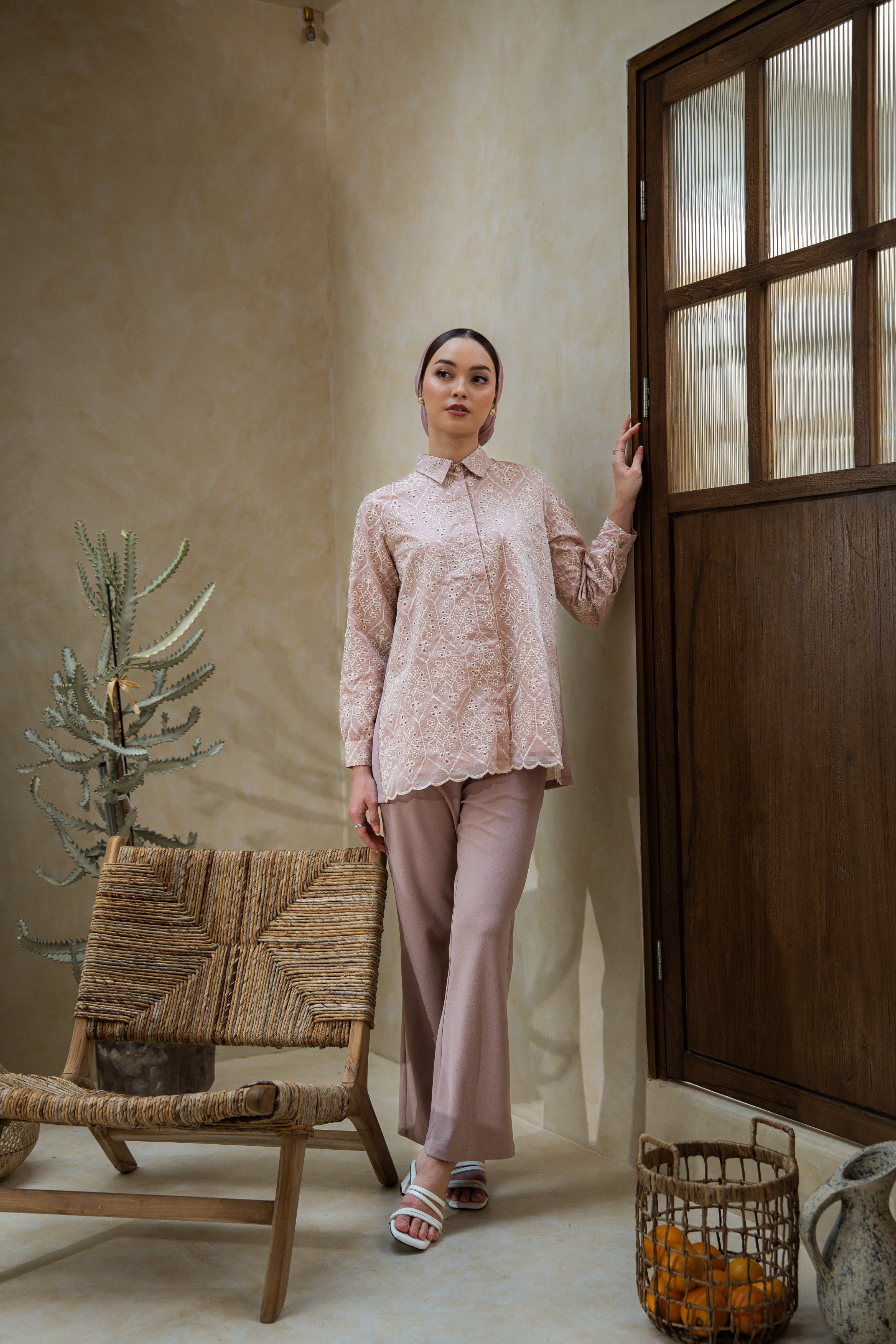Deyn Scarf - Anara Shirt - Dusty