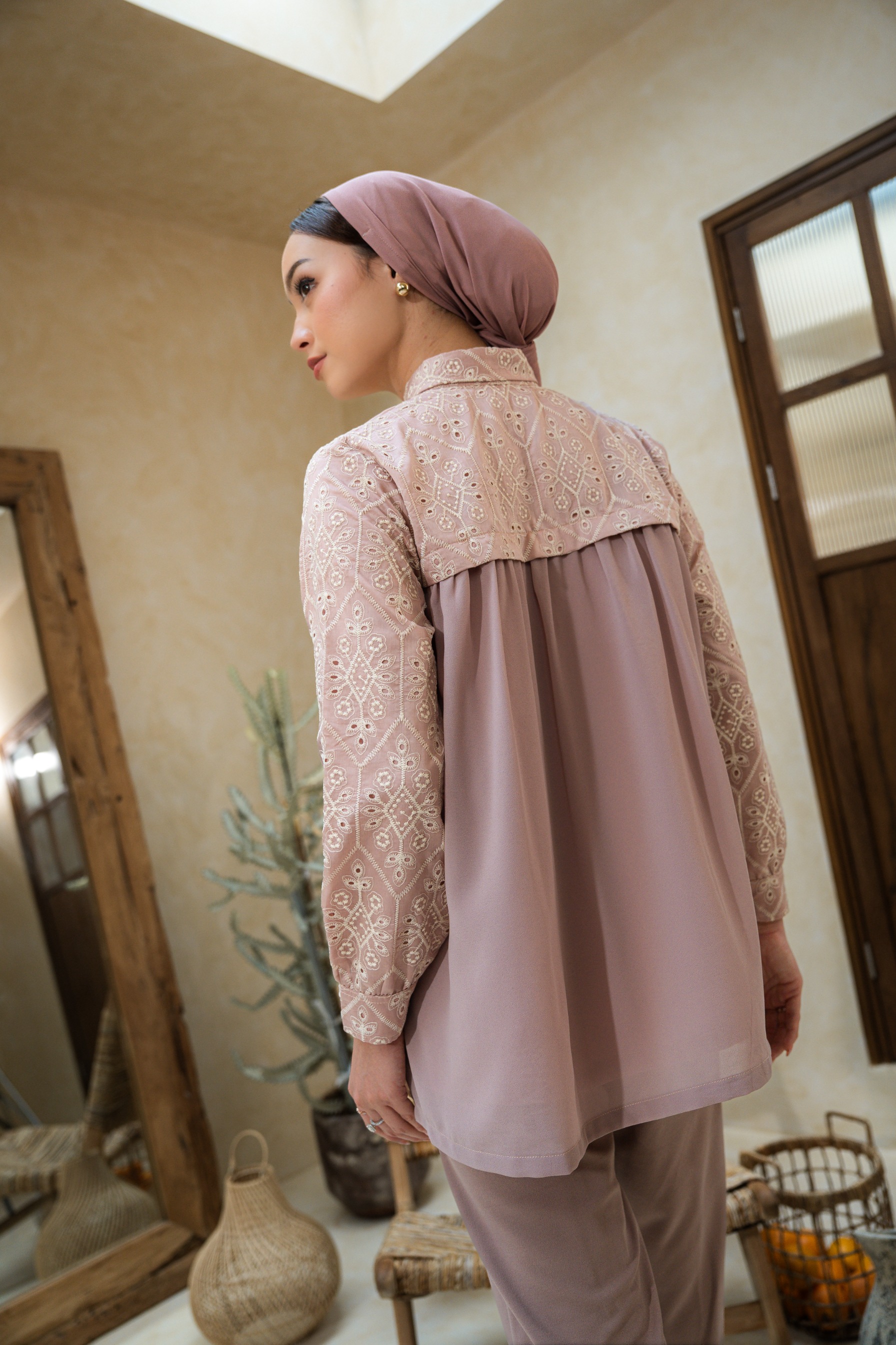 Deyn Scarf - Anara Shirt - Dusty