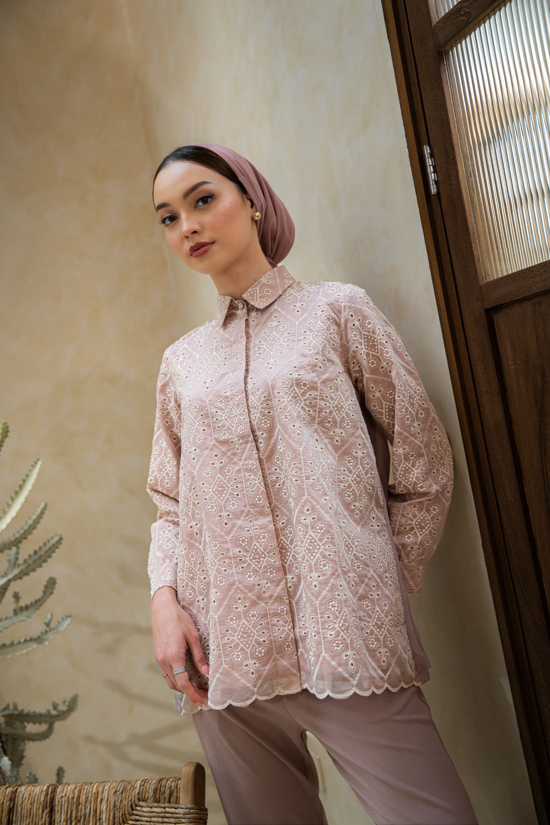 Deyn Scarf - Anara Shirt - Dusty
