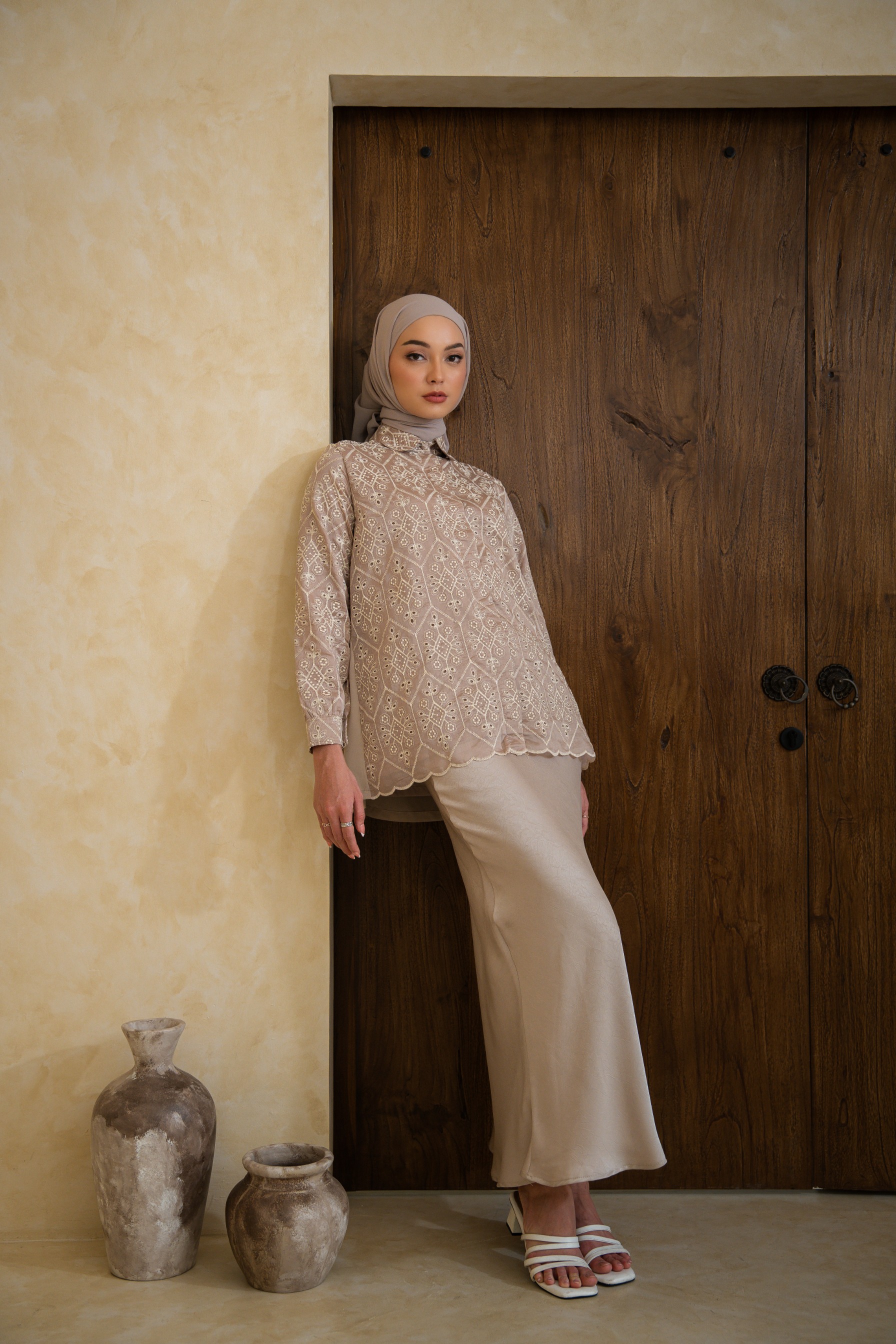 Deyn Scarf - Anara Shirt - Clay