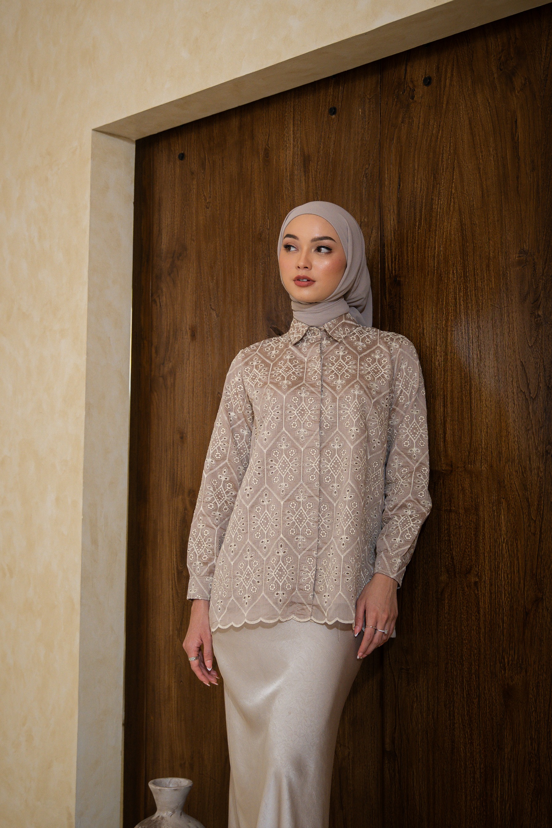 Deyn Scarf - Anara Shirt - Clay