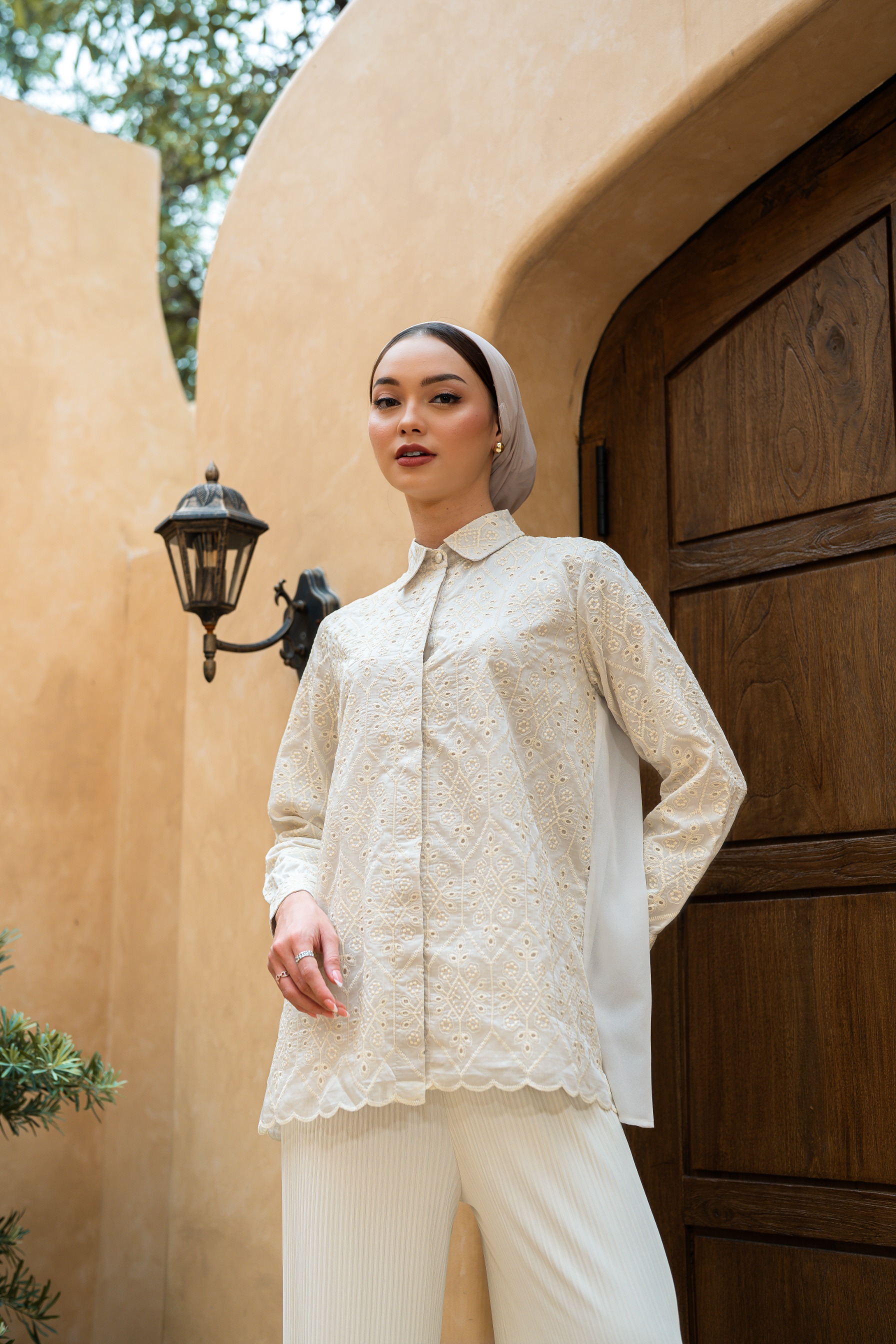 Deyn Scarf - Anara Shirt - Vanilla