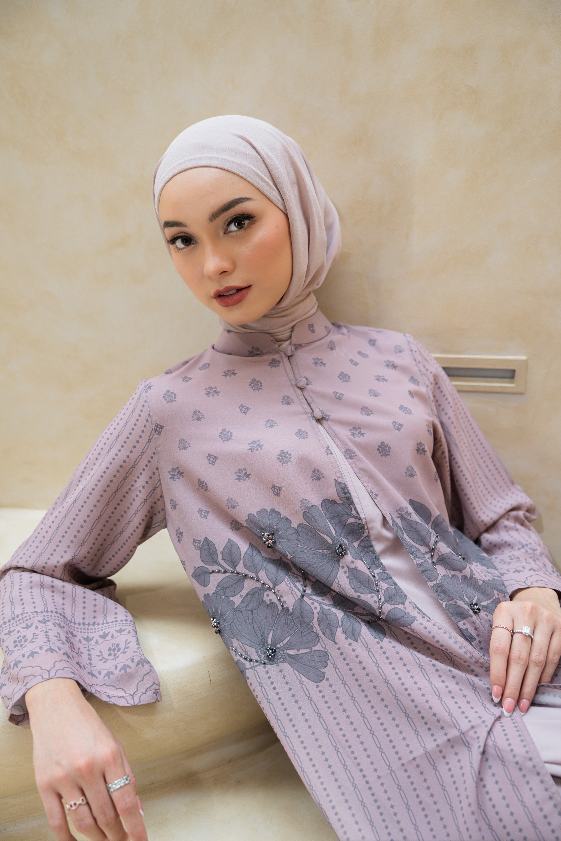 Deyn Scarf - Hayya Raya Dress - Powdered Rose