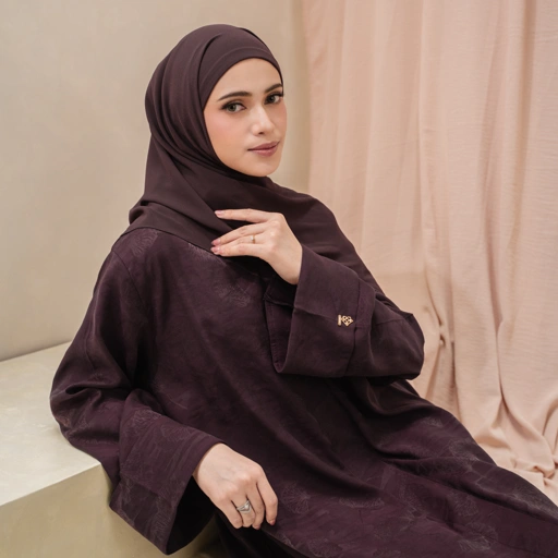 Image of Deyn Scarf - Shafa Abaya - Burgundy