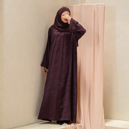 Image of Deyn Scarf - Shafa Abaya - Burgundy