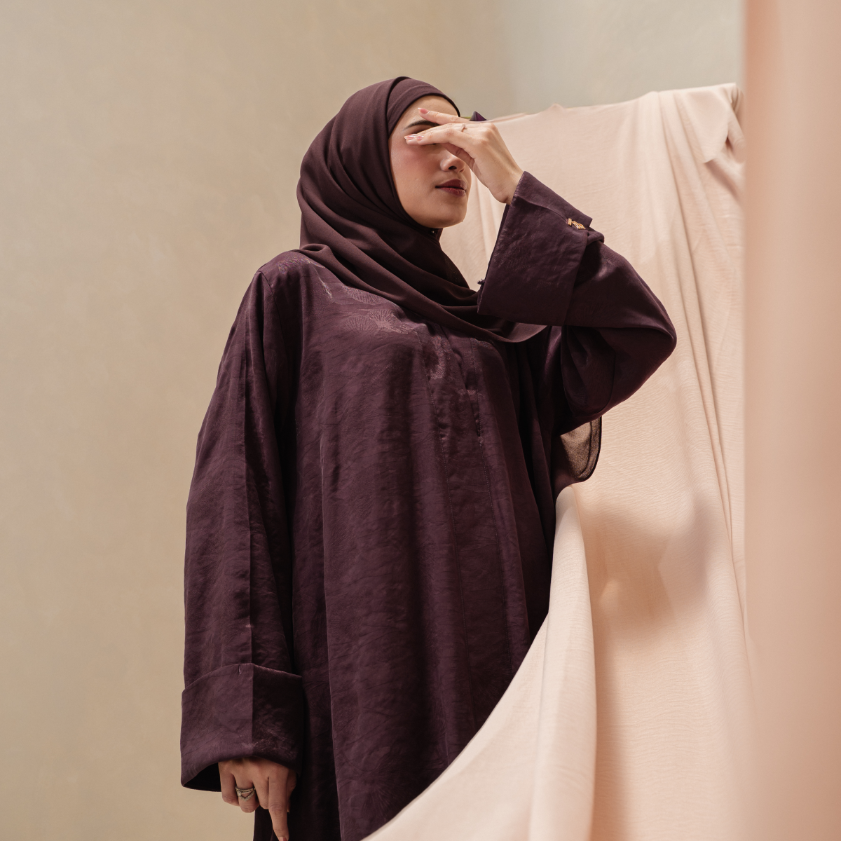 Deyn Scarf - Shafa Abaya - Burgundy