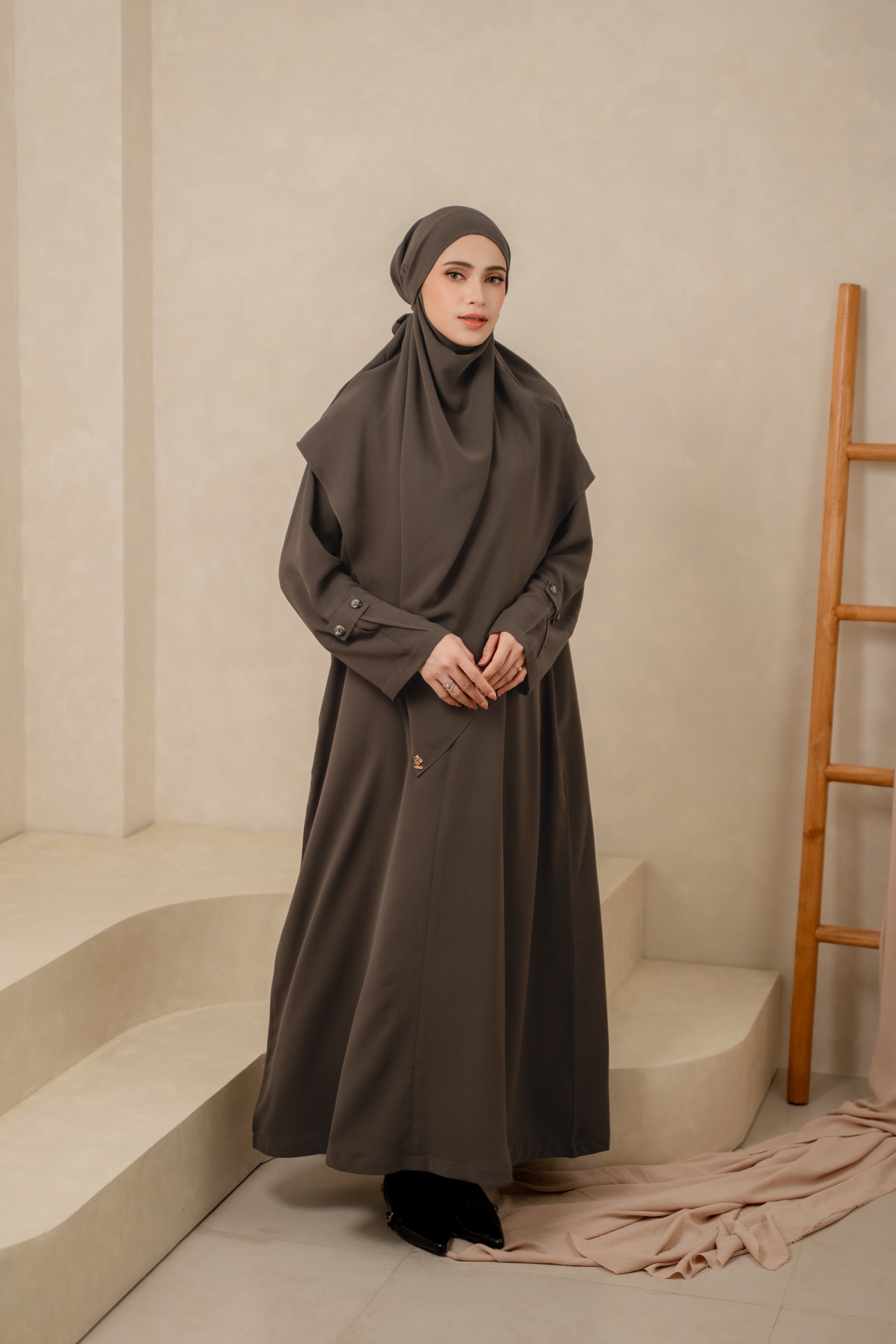 Deyn Scarf - Hawwa Abaya Set - Coffee