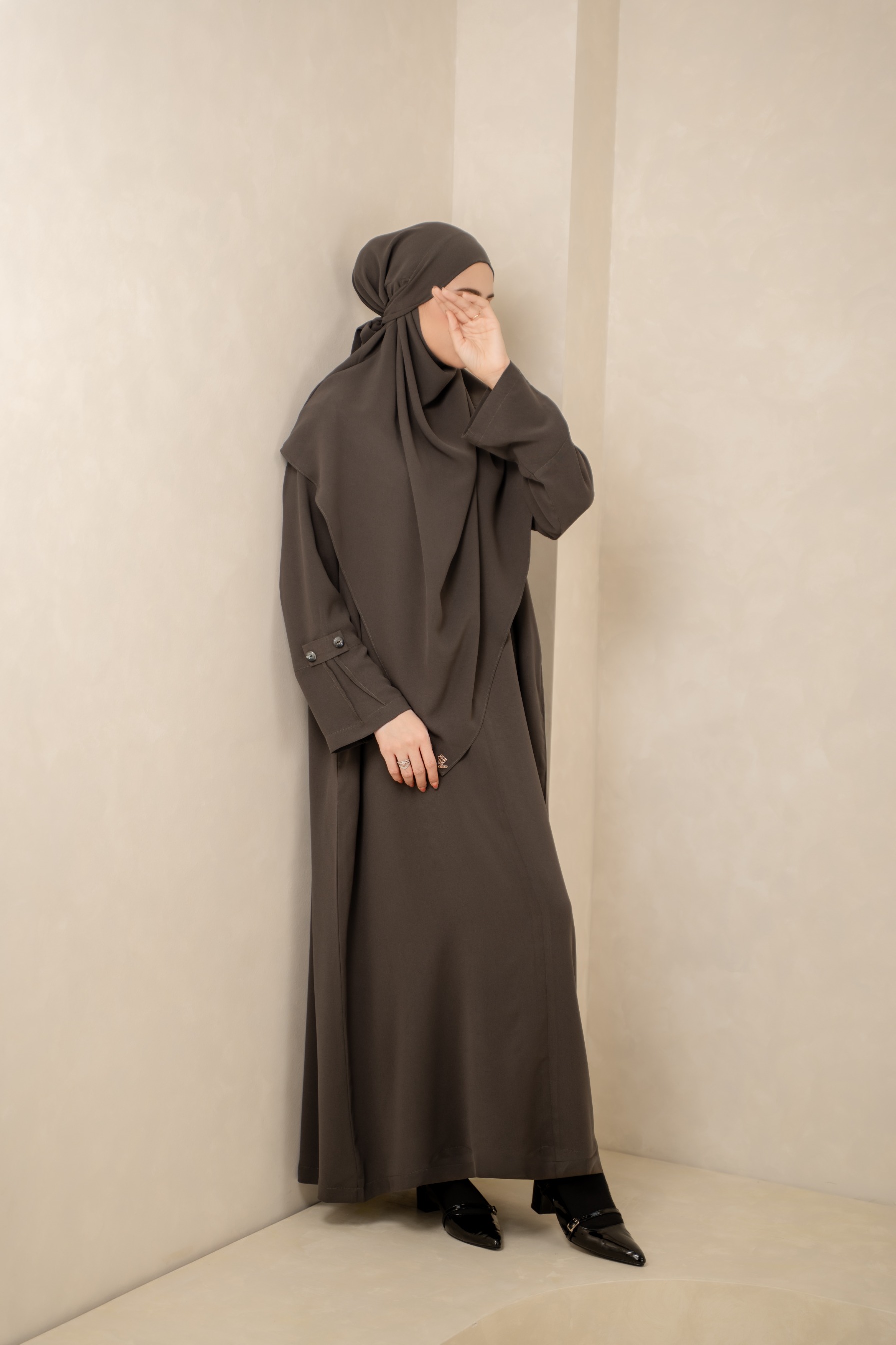 Deyn Scarf - Hawwa Abaya Set - Coffee