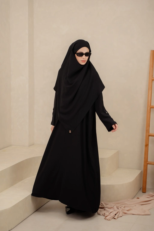 Image of Deyn Scarf - Hawwa Abaya Set - Black