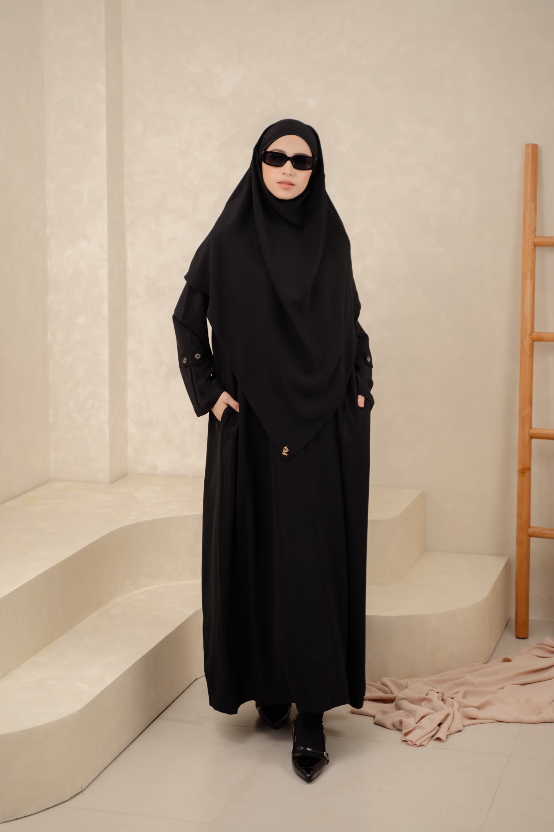 Deyn Scarf - Hawwa Abaya Set - Black