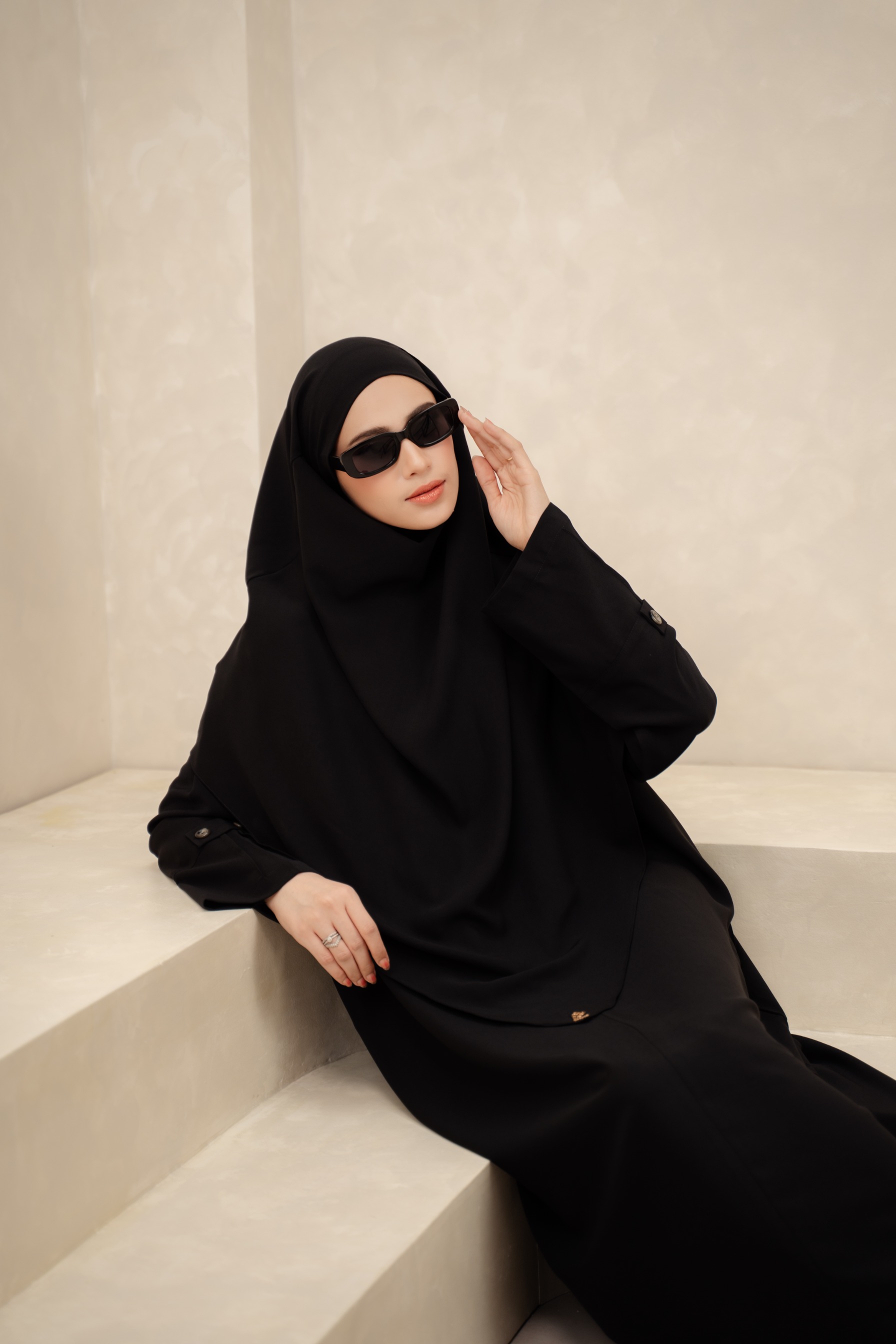 Deyn Scarf - Hawwa Abaya Set - Black