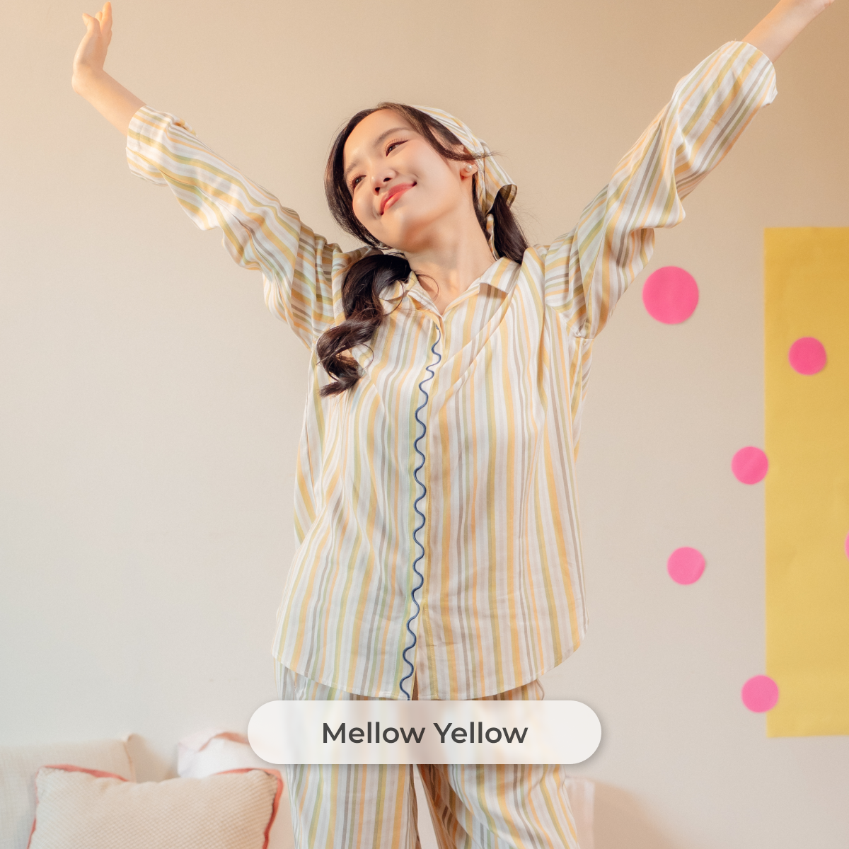 Deyn Scarf - Luna Sleepwear - Mellow Yellow