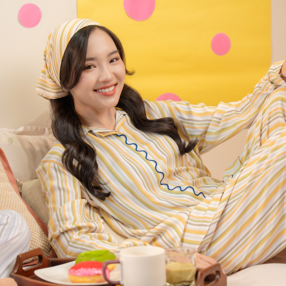 Deyn Scarf - Luna Sleepwear - Mellow Yellow