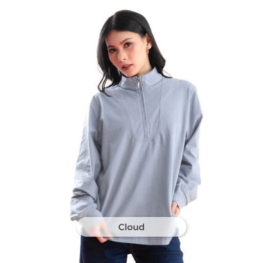 Deyn Scarf - Spill The Tee (Zipper Tee) - Cloud