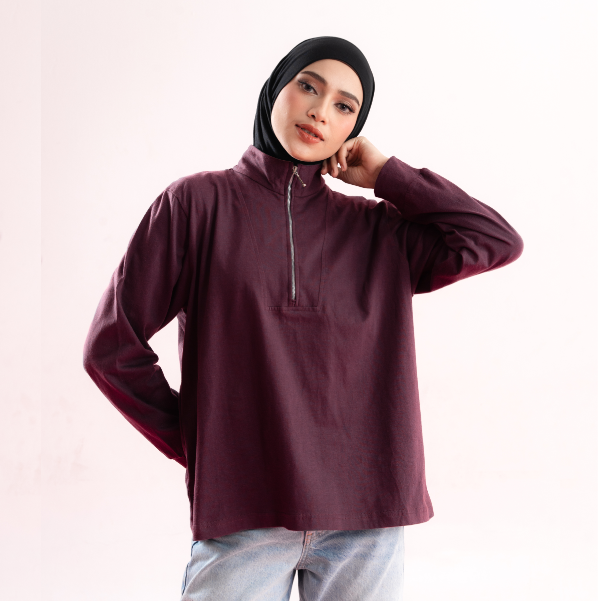 Deyn Scarf - Spill The Tee (Zipper Tee) - Cherri-a