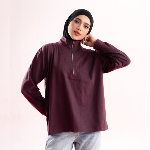 Deyn Scarf - Spill The Tee (Zipper Tee) - Cherri-a