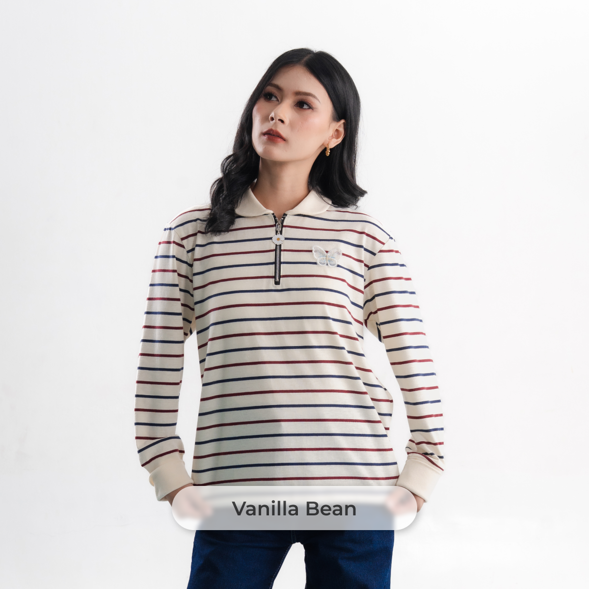 Deyn Scarf - The Everyday Stripe - Vanilla Bean