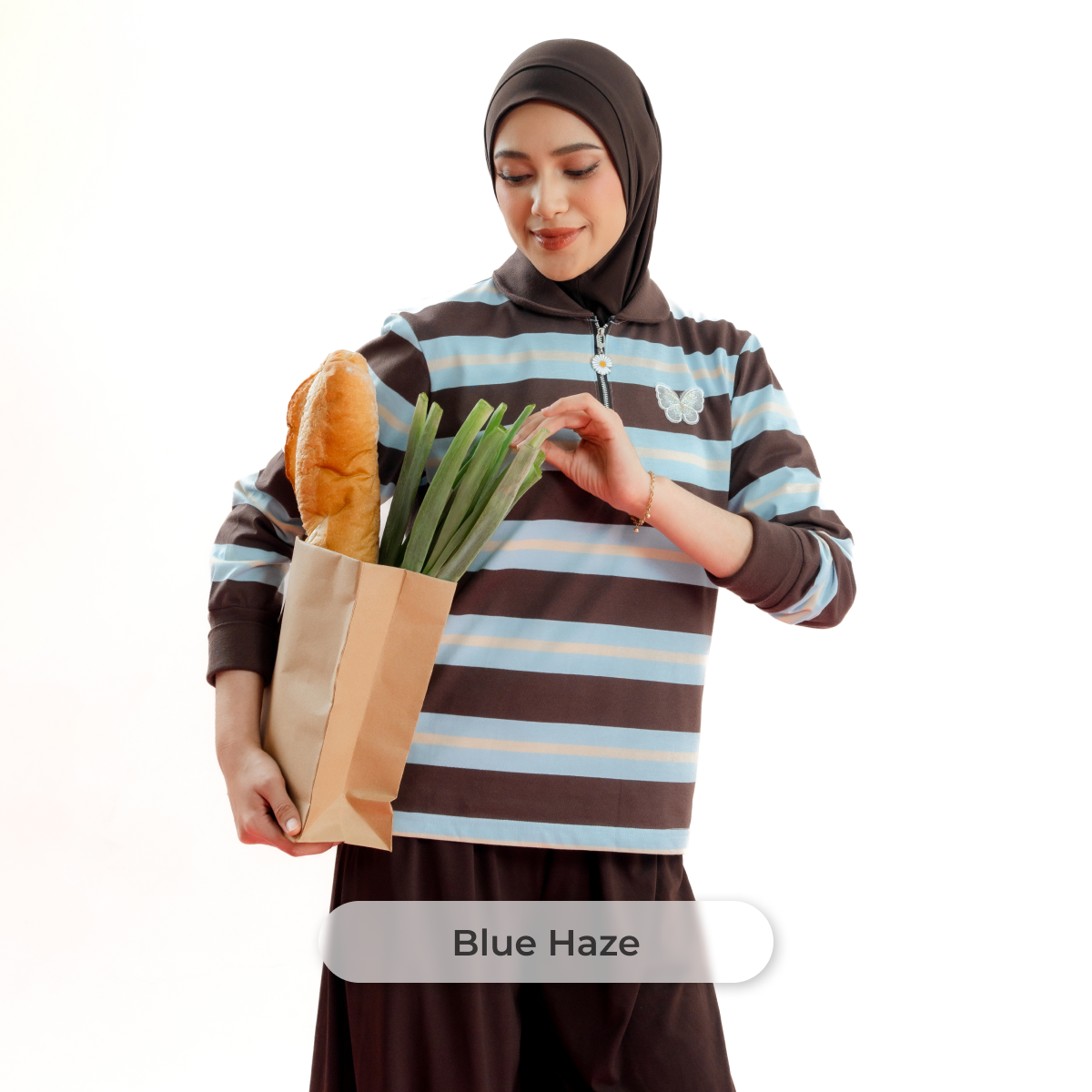 Deyn Scarf - The Everyday Stripe - Blue Haze