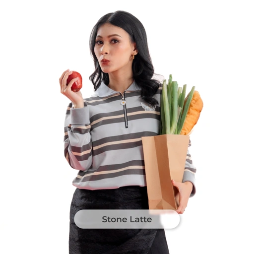 Deyn Scarf - The Everyday Stripe - Stone Latte