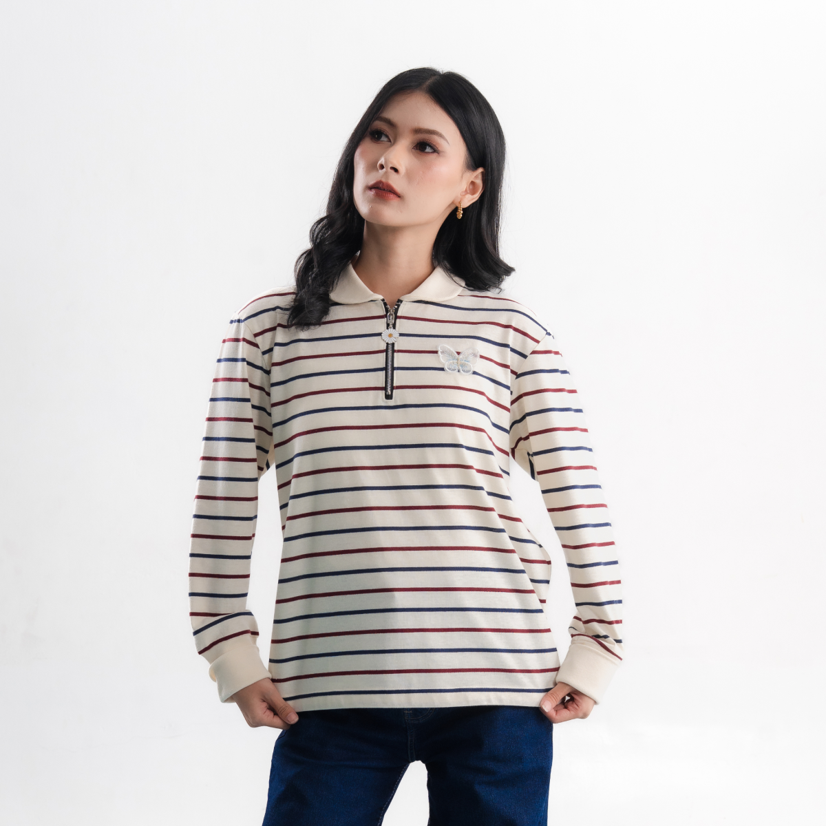 Deyn Scarf - The Everyday Stripe - Vanilla Bean