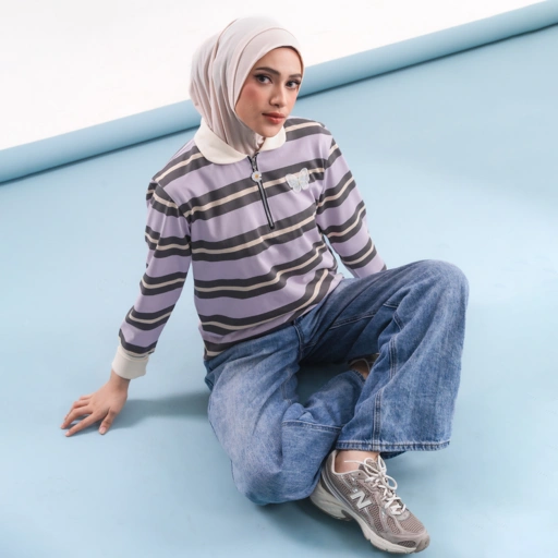 Deyn Scarf - The Everyday Stripe - Moon Lilac