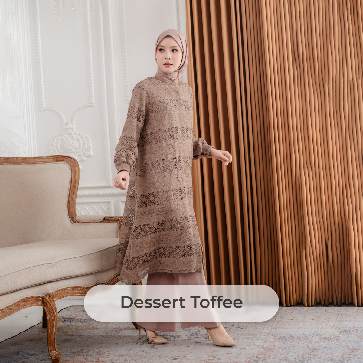 Deyn Scarf - Aurelie Long Tunic - Dessert Toffee
