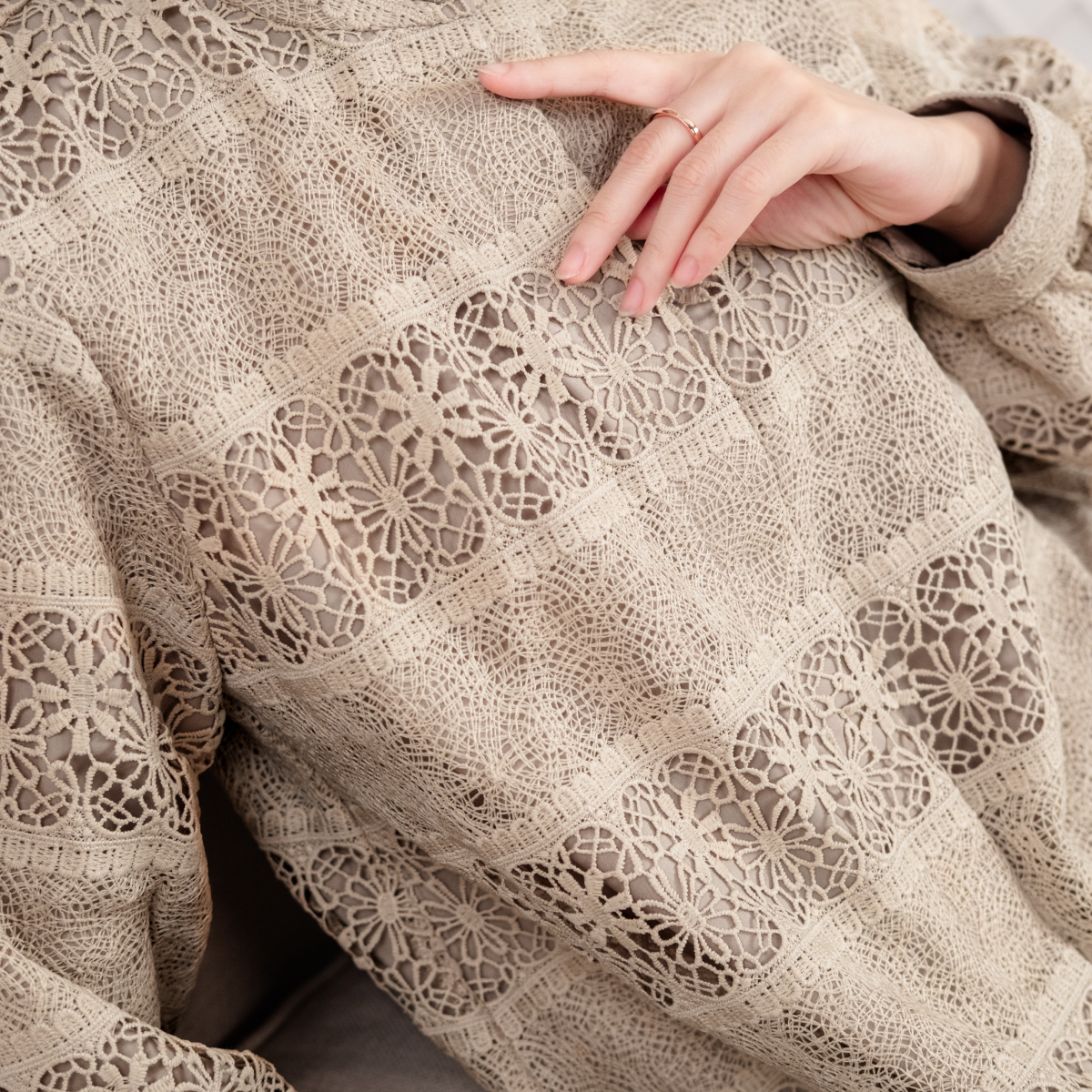 Deyn Scarf - Aurelie Long Tunic - Silken Oat