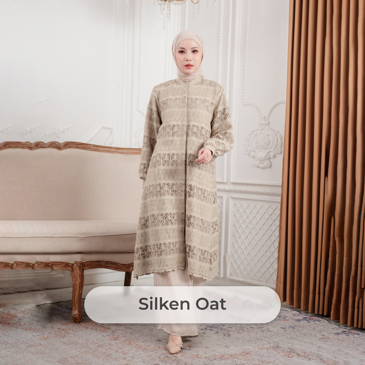 Deyn Scarf - Aurelie Long Tunic - Silken Oat