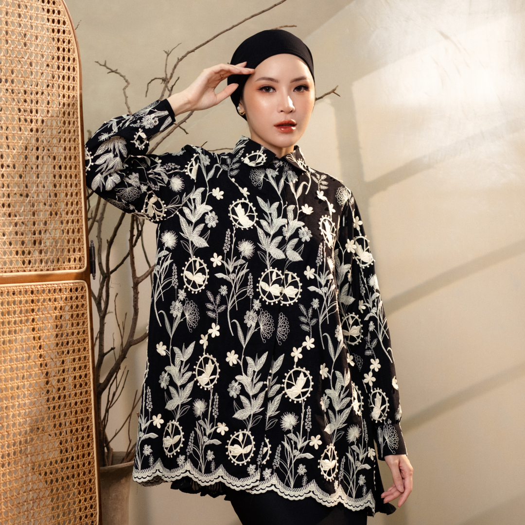 Deyn Scarf - Calla Blouse - Cookies & Cream