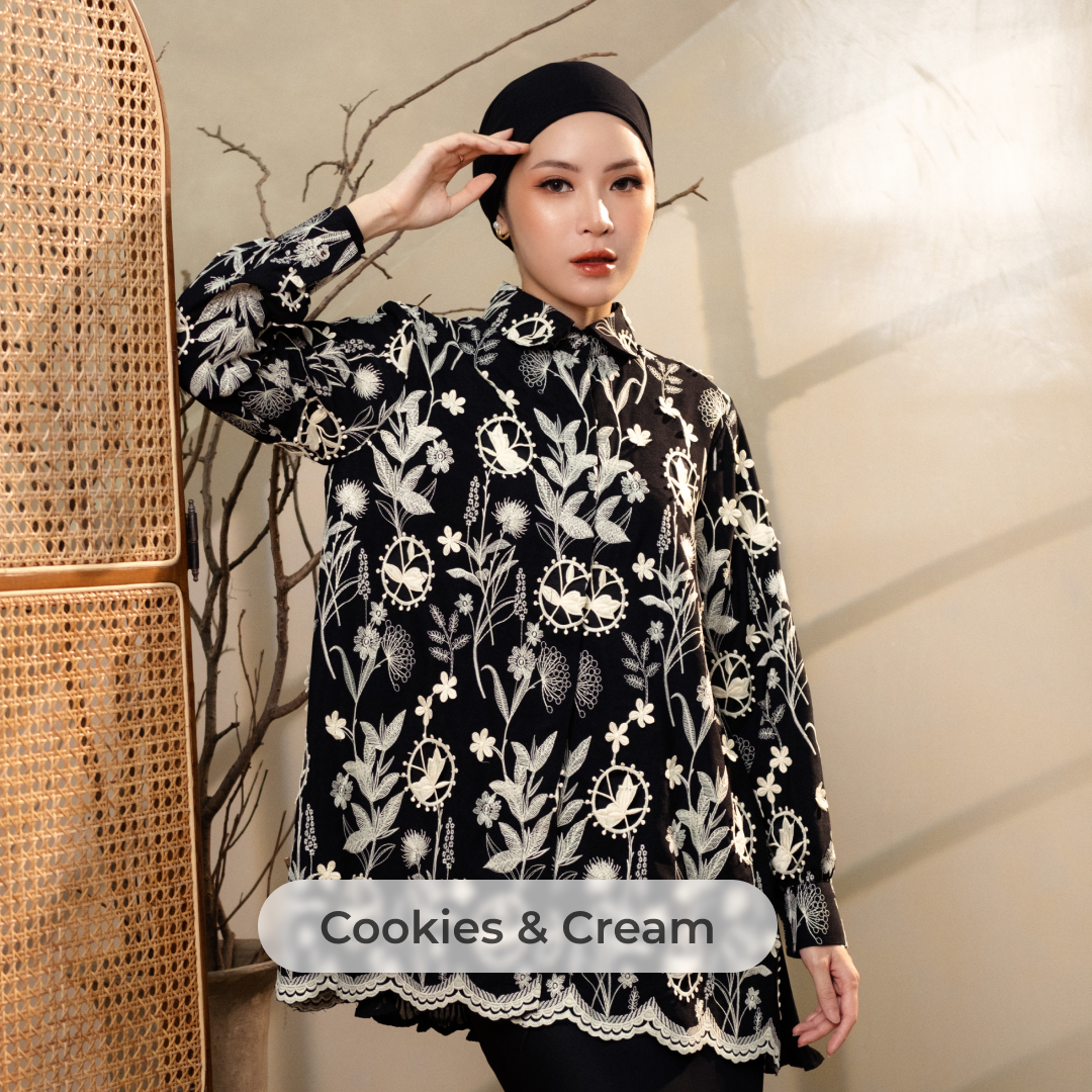 Deyn Scarf - Calla Blouse - Cookies & Cream